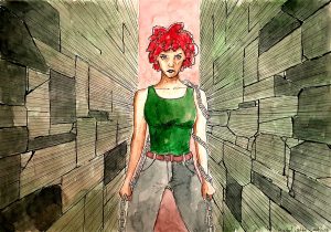 Dessin comics réalisé par un élève adulte au cours de dessin comics à Nantes