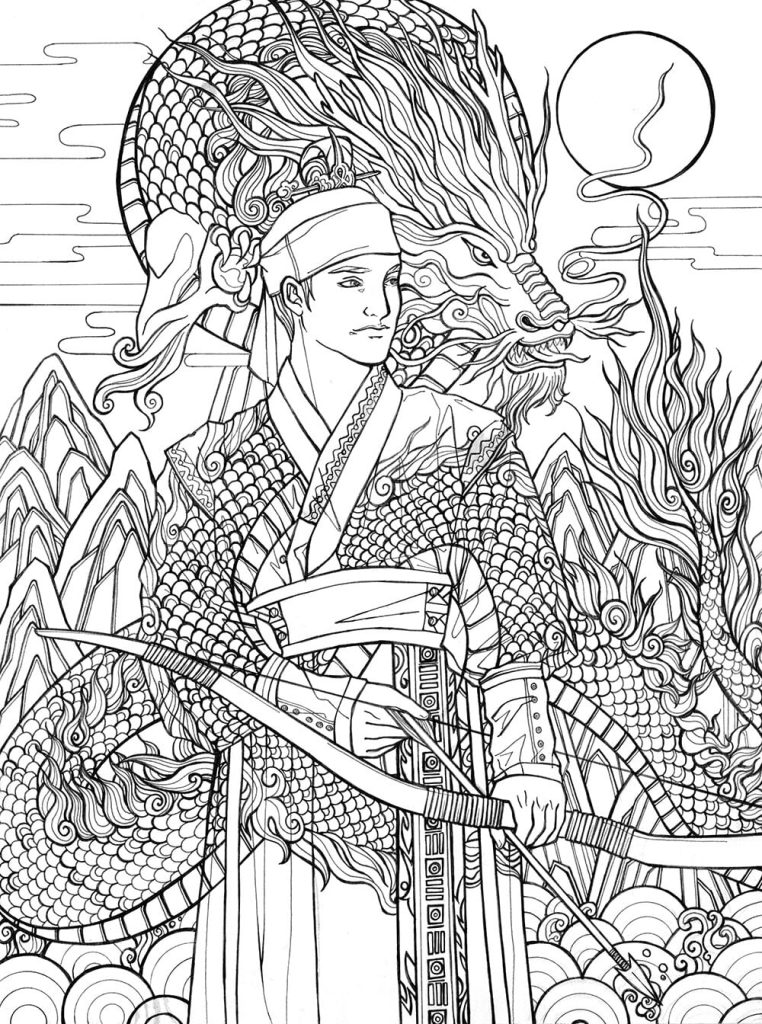 Dragon coréen dessin manga réalisé pendant le stage manga à Nantes