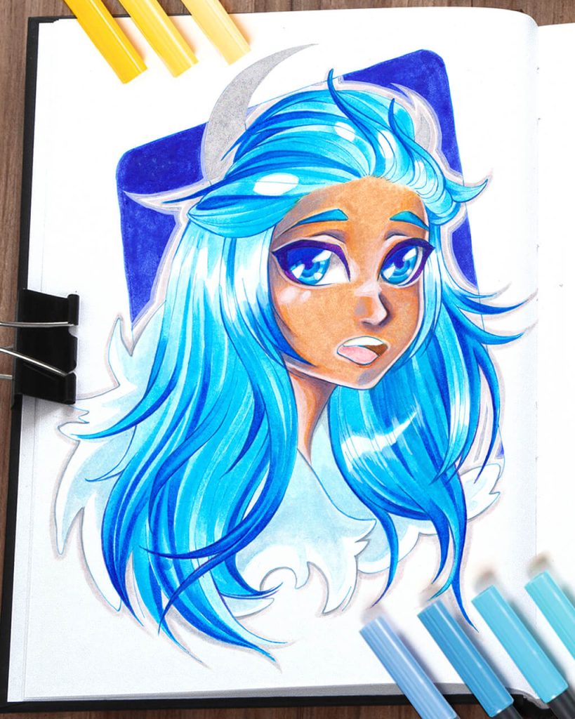 personnage chibi dessiné pendant les cours de manga pour enfant à Nantes